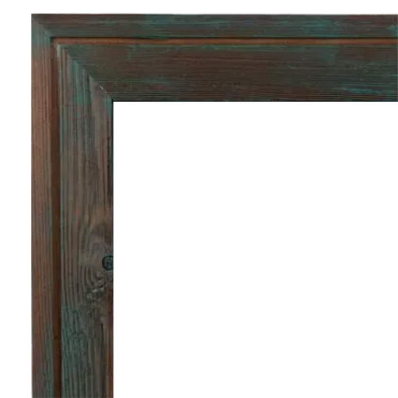 Turquoise Wash Wood Frame