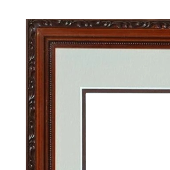 Vintage Brown Frame 16"x13"