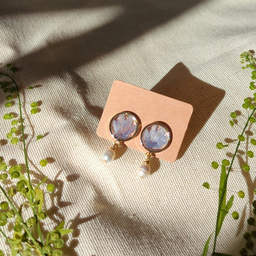 Custom Preserved Flower Earrings