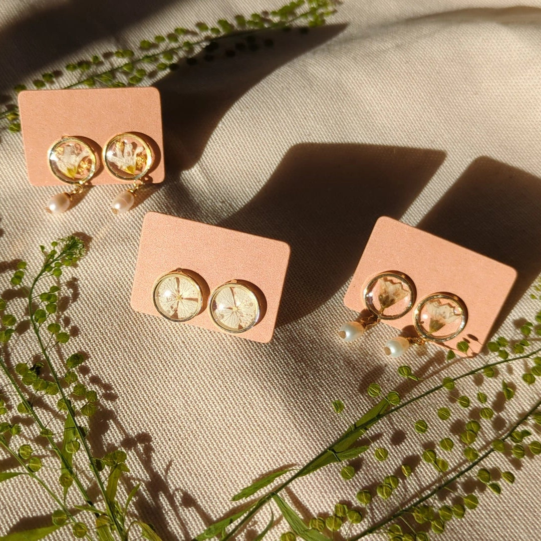 Custom Preserved Flower Earrings