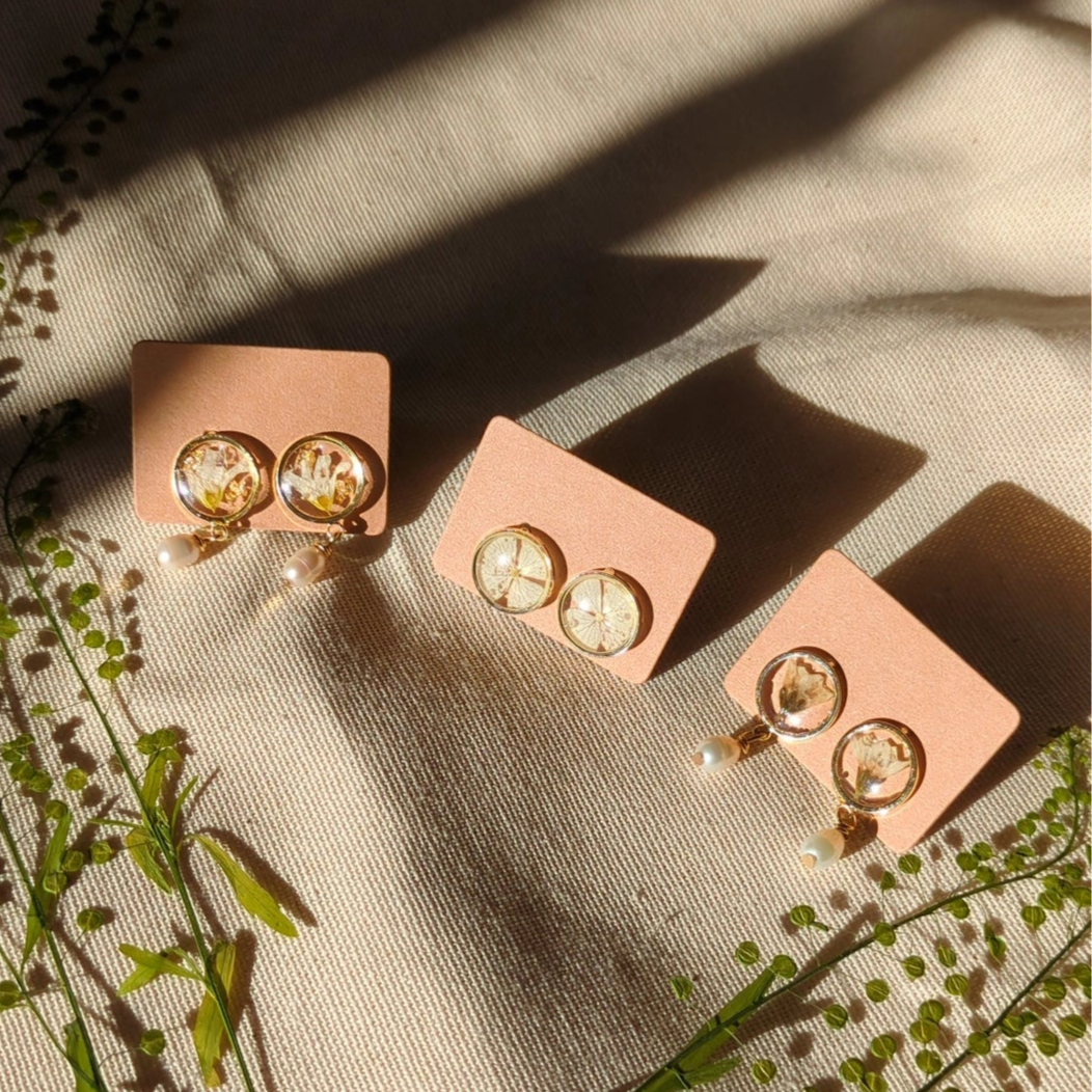 Custom Preserved Flower Earrings